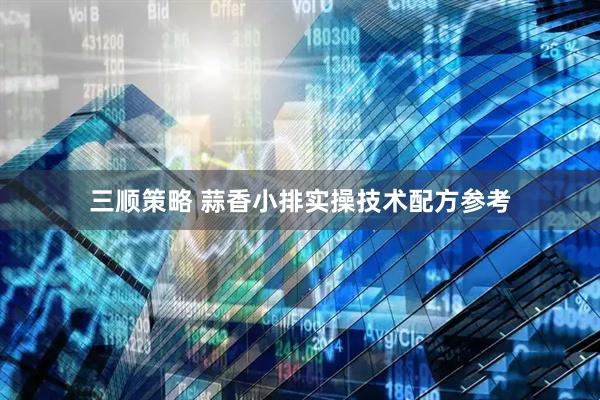 三顺策略 蒜香小排实操技术配方参考